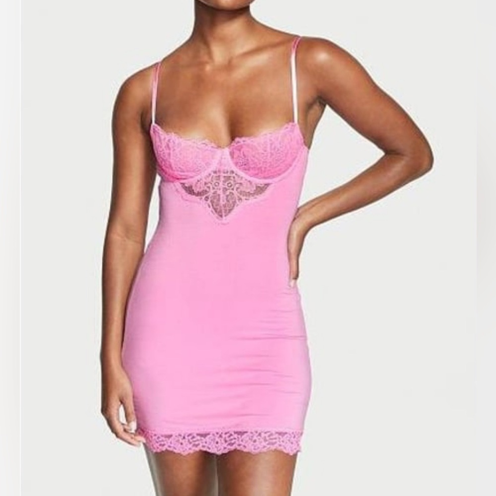 Victoria's Secret Pink Lace Chemise